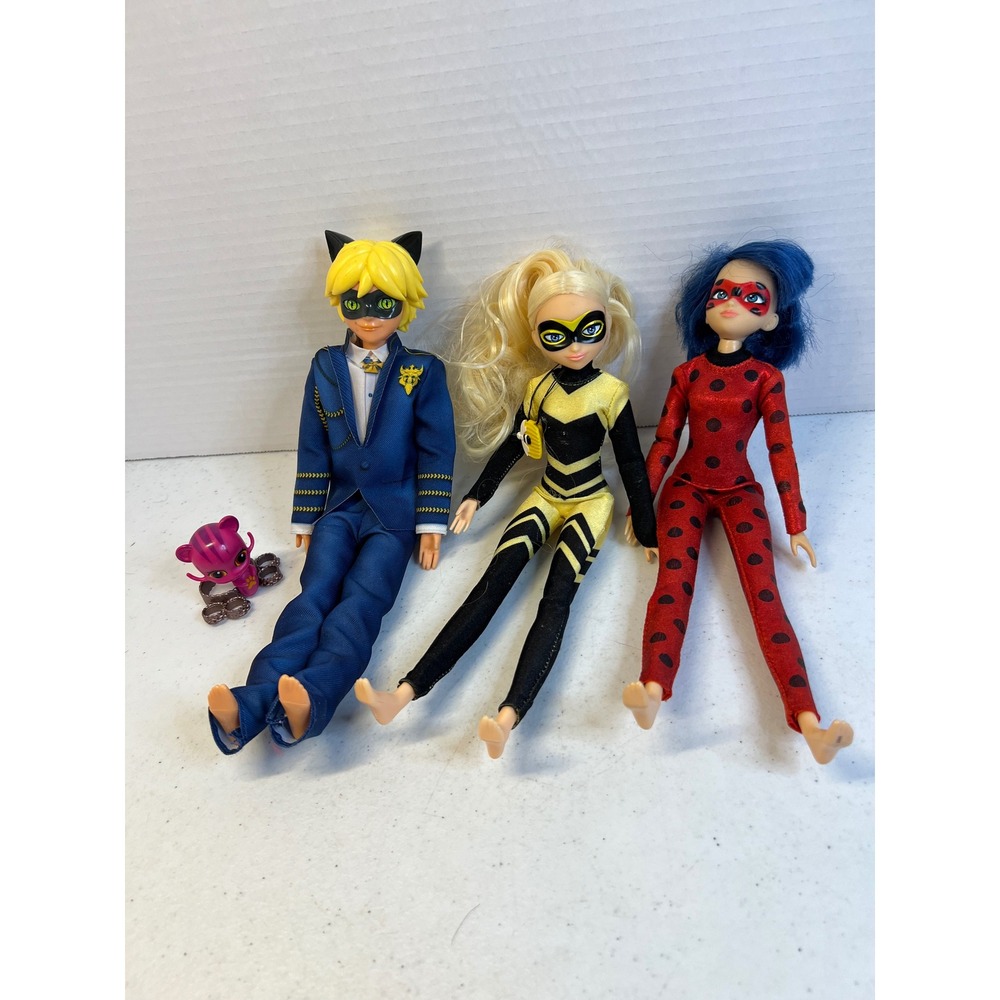 Miraculous Ladybug Doll Lot Ladybug Cat Noir Queen Bee Fashion Dolls